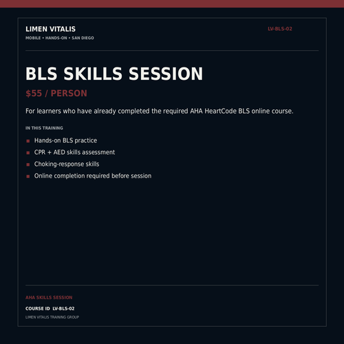 AHA BLS Skills Session — LV-BLS-02