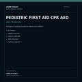 AHA Heartsaver Pediatric First Aid CPR AED — LV-PED-01
